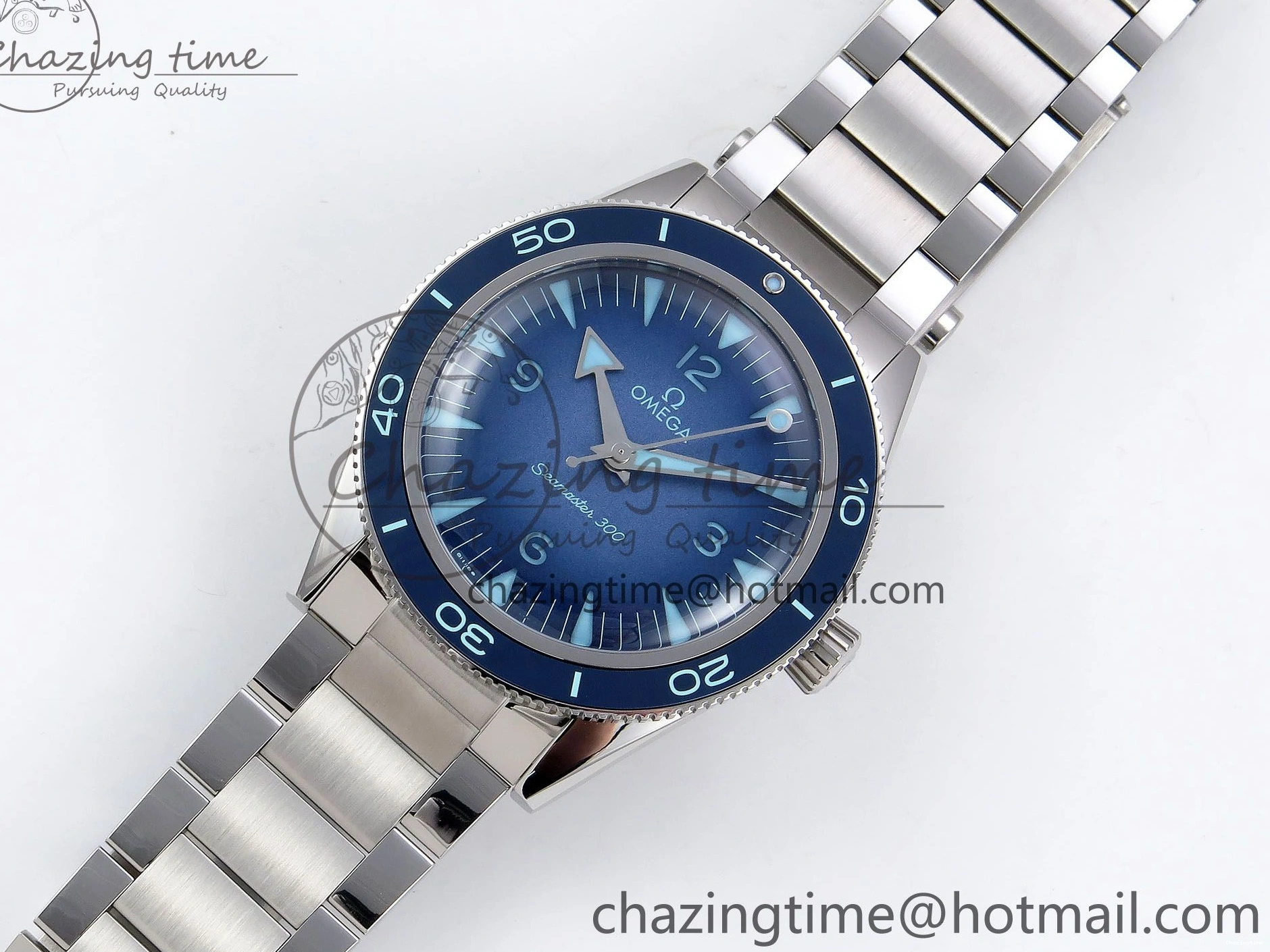 0103 Seamaster 300 Heritage VSF 1:1 Best Edition Blue Dial on SS Bracelet A8912 Super Clone Packable 7716
